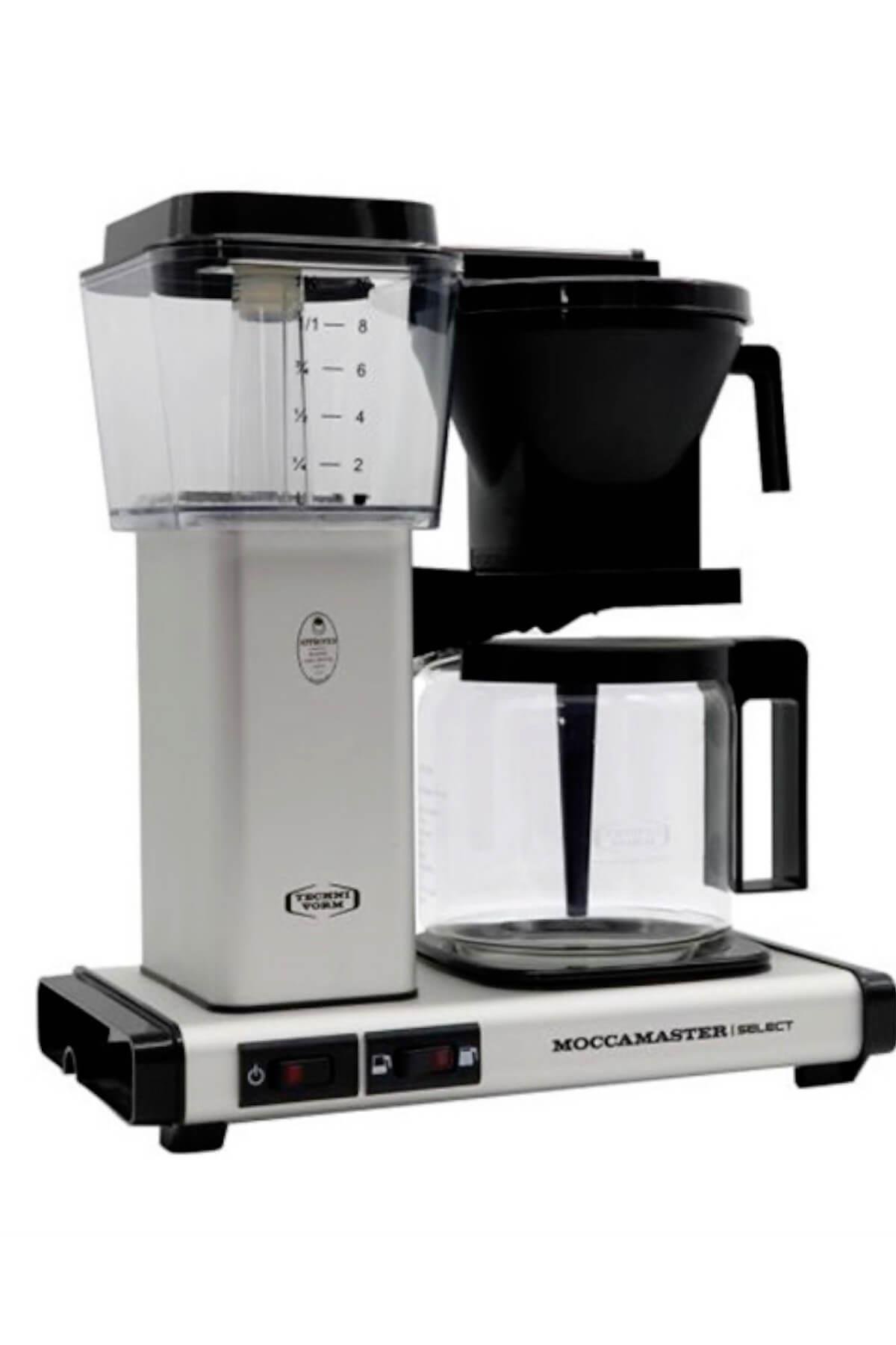 Mat Gümüş | Moccamaster Select Filtre Kahve Makinesi Cam Potlu