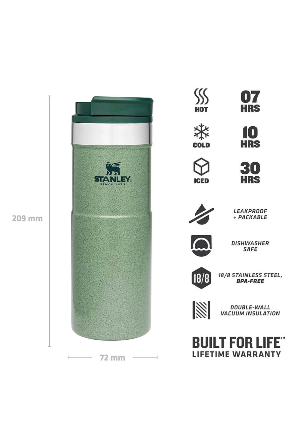 Stanley Klasik Neverleak Termos Bardak 0.47 lt / 16 oz. - Yeşil - Hammertone Green | 10-09851-006