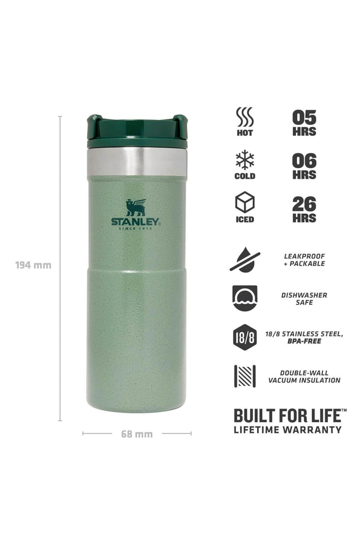 Stanley Klasik Neverleak Termos Bardak 0.35 lt / 12 oz. - Yeşil - Hammertone Green | 10-09855-006