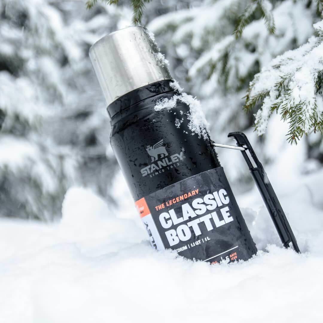 Stanley The Legendary Classic Bottle Termos 1.0L / 1.1QT - Matte Black Pebble | 10-08266-002
