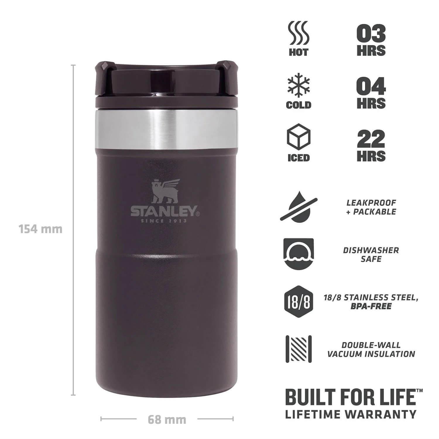 Stanley The Neverleak Termos Bardak 0.25 lt / 8.5 oz. - Matte Black | 10-09856-007