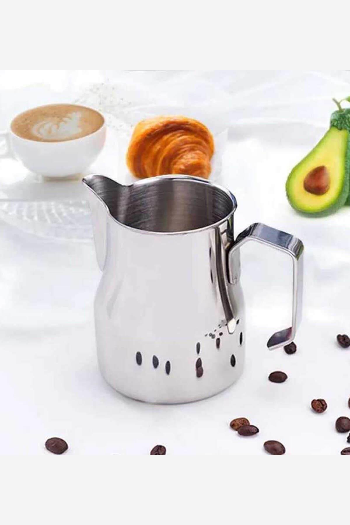Süt Potu Profesyonel Ördek Ağızlı Latte Art Pitcher - Paslanmaz Çelik | 700 ml