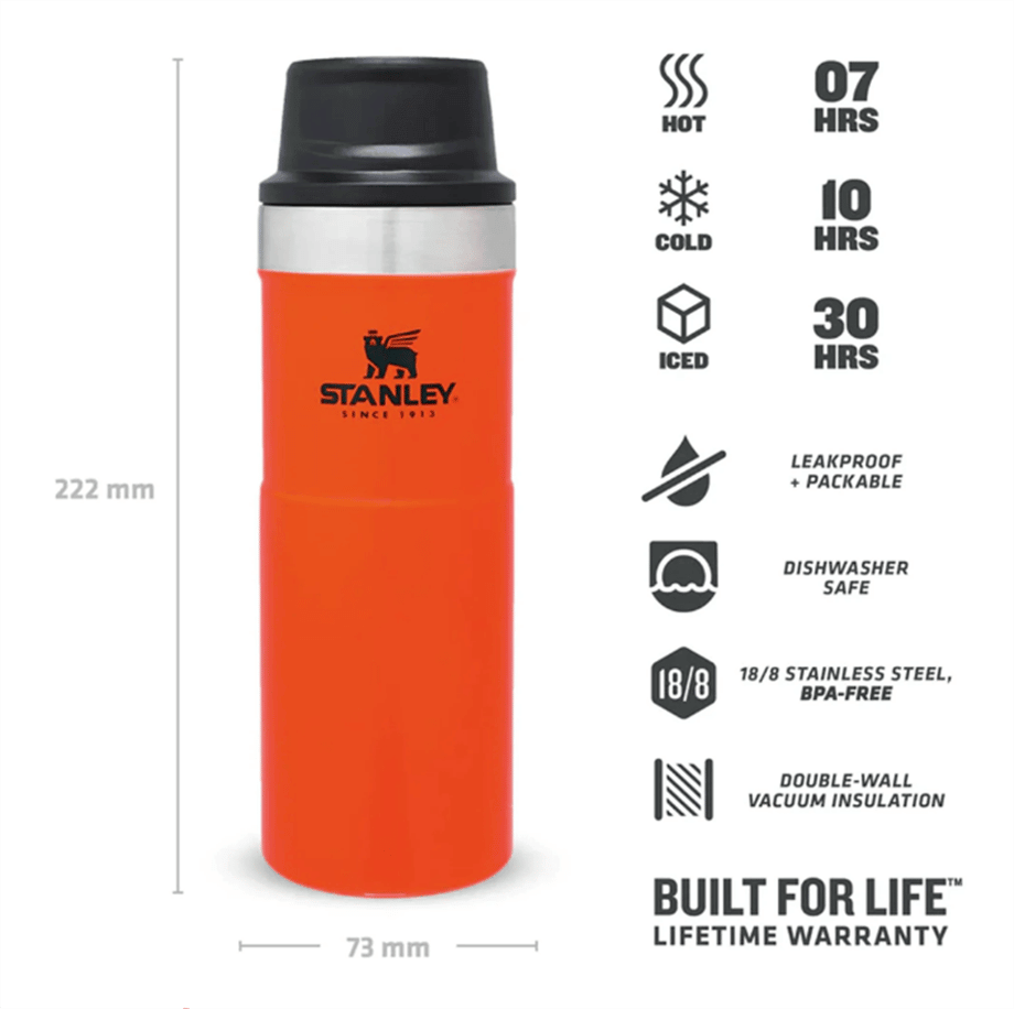 Trigger Action 0.47 Lt / 16 oz. Termos - Blaze Orange | 10-06439-222