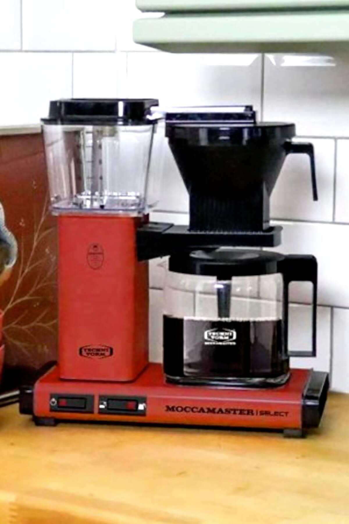Tuğla Kırmızısı | Moccamaster Select Filtre Kahve Makinesi Cam Potlu