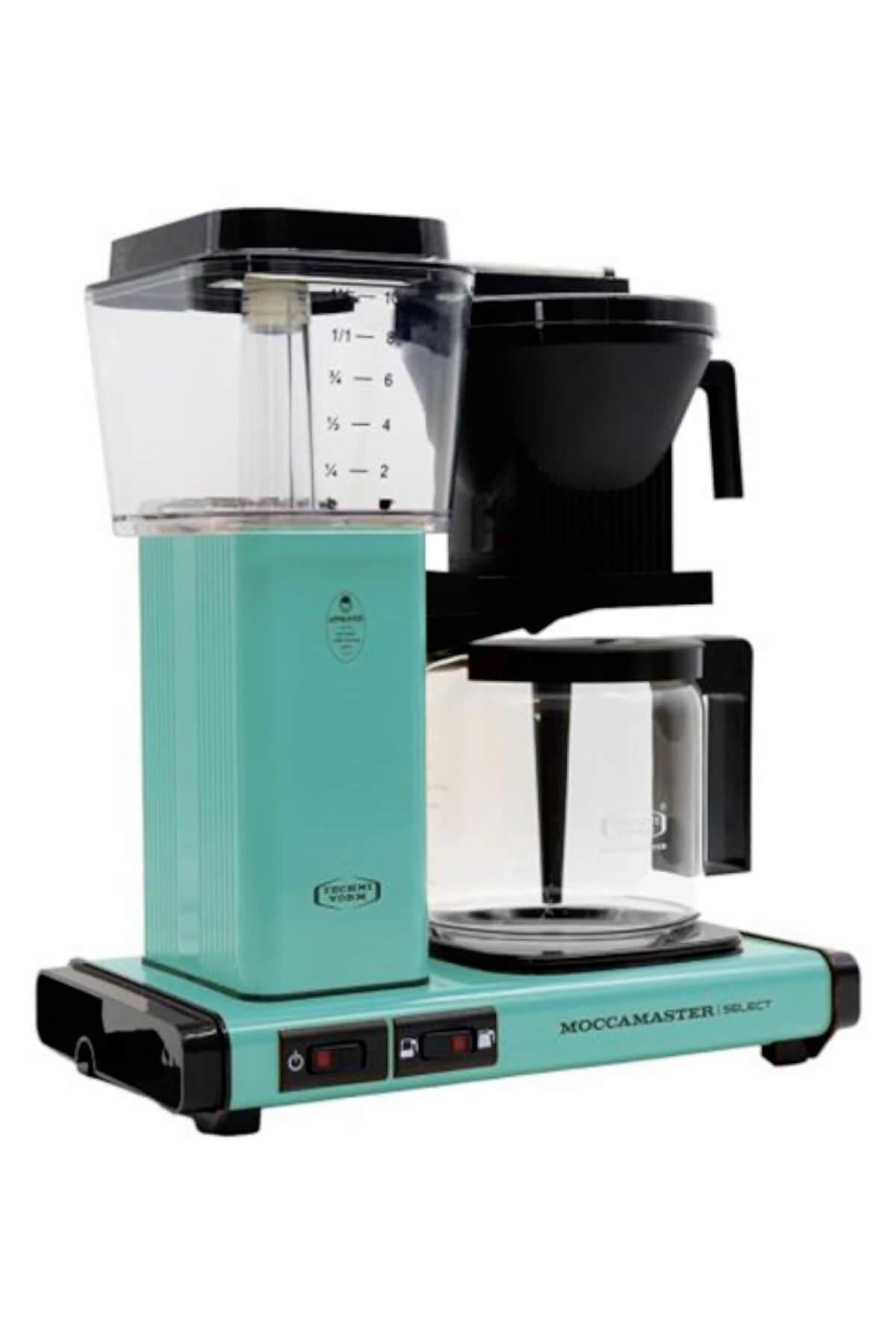 Turkuaz | Moccamaster Select Filtre Kahve Makinesi Cam Potlu