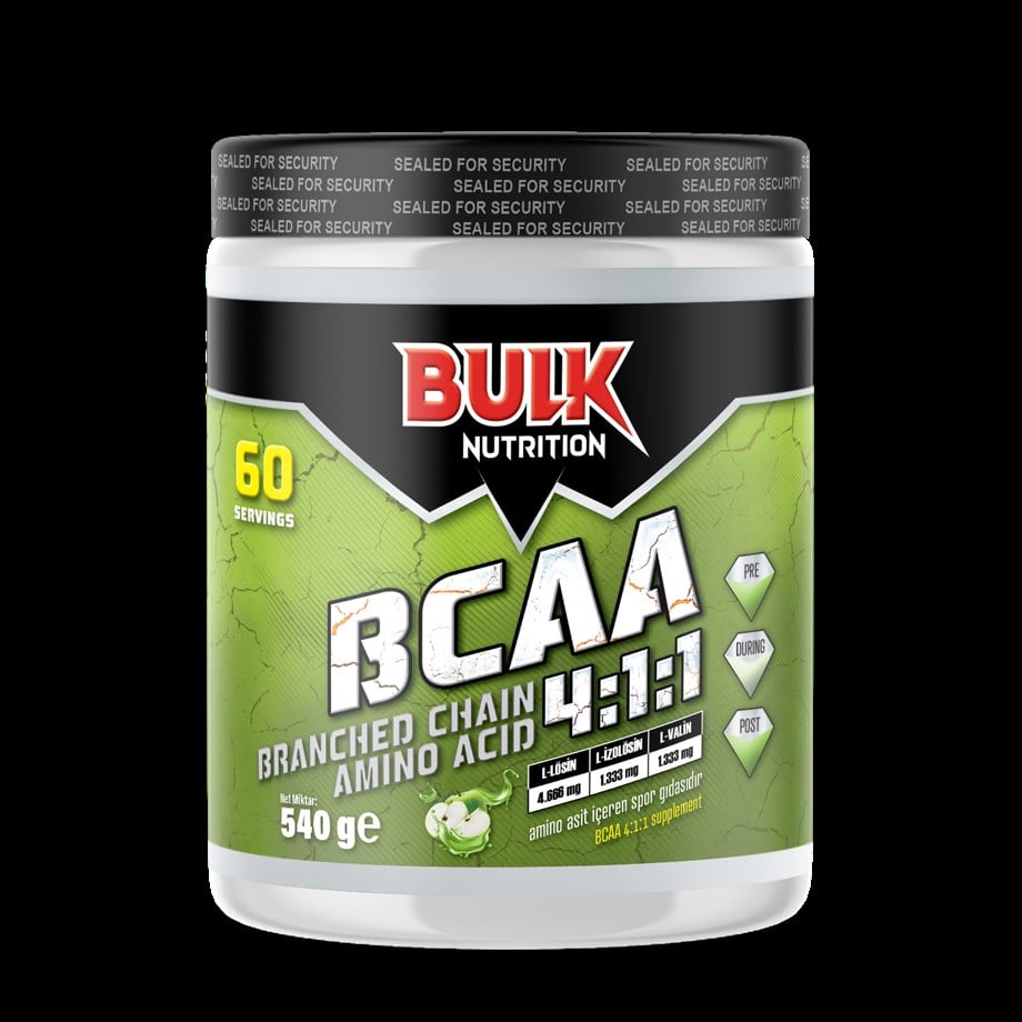 Bulk Nutrition BCAA 540 gr 60 Servis Yeşil Elma
