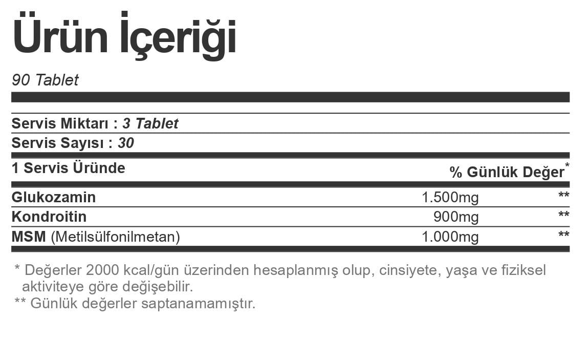 Bigjoy Glucosamine Chondroitin MSM 90 Tablet