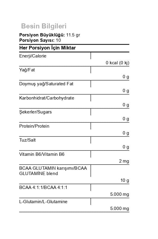 Hardline Bcaa Glutamine 115 gr