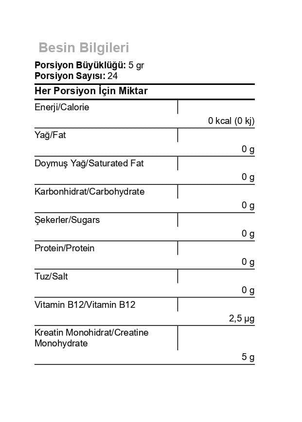 Hardline Kreatin Mikronize 120 gr
