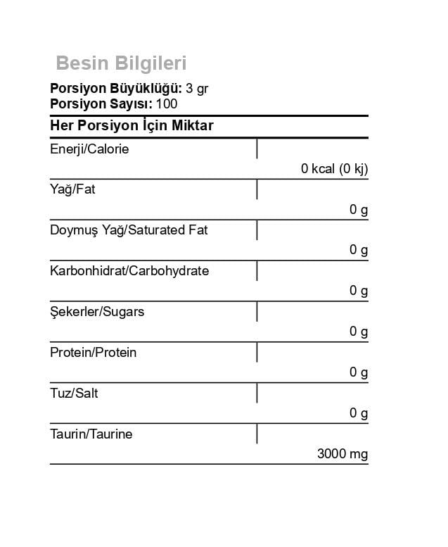 Hardline Taurine 300 gr