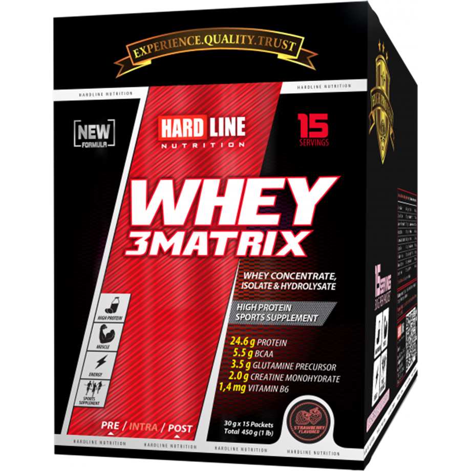 Hardline Whey 3 Matrix 30 gr 15 Saşe