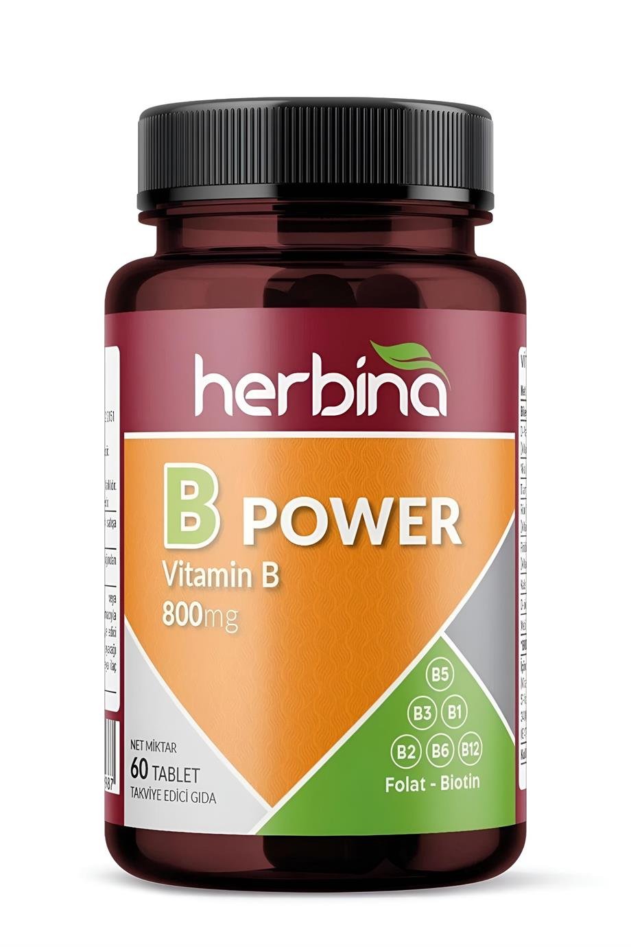 Herbina B Power B Vitamin Kompleks 60 Tablet