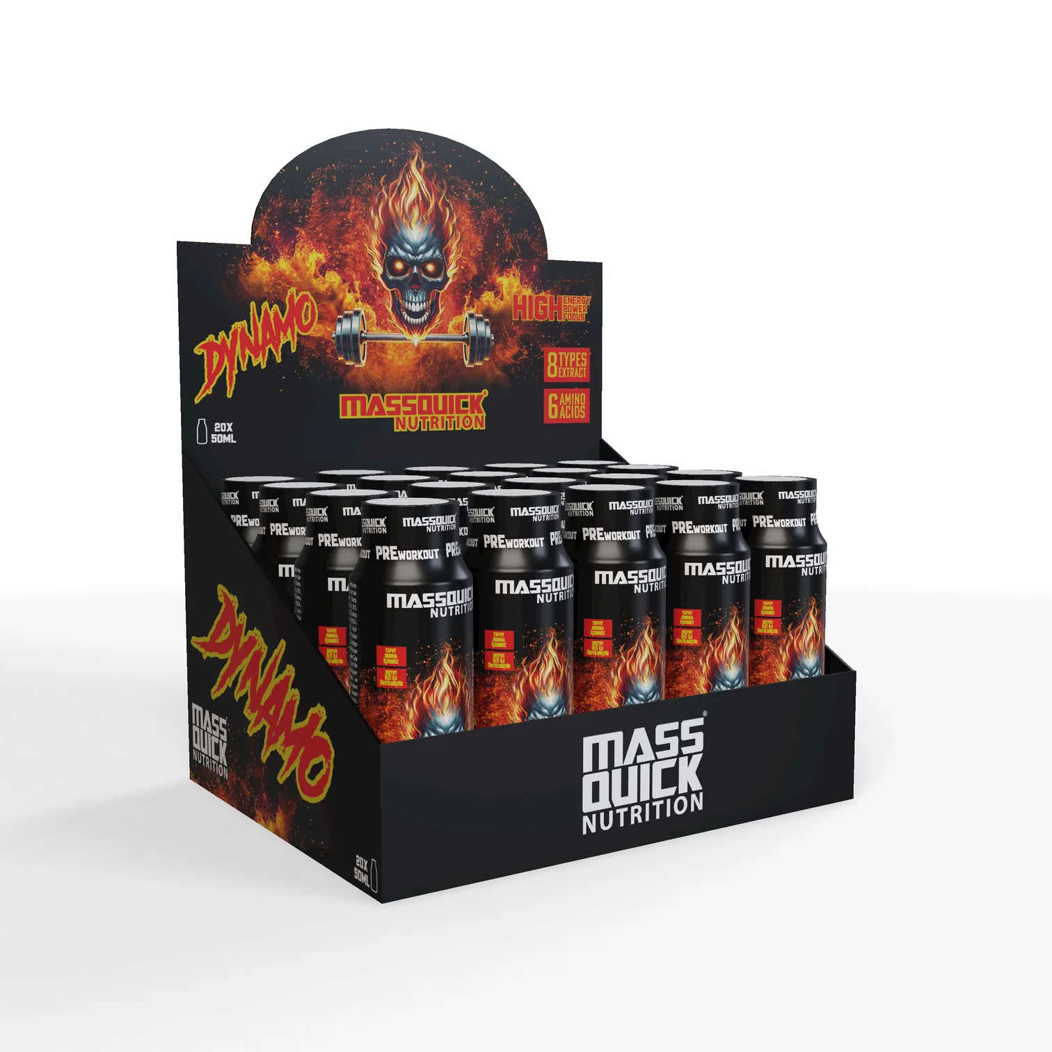 MassQuick Dynamo Pre-Workout 50 ml x 20 Shot