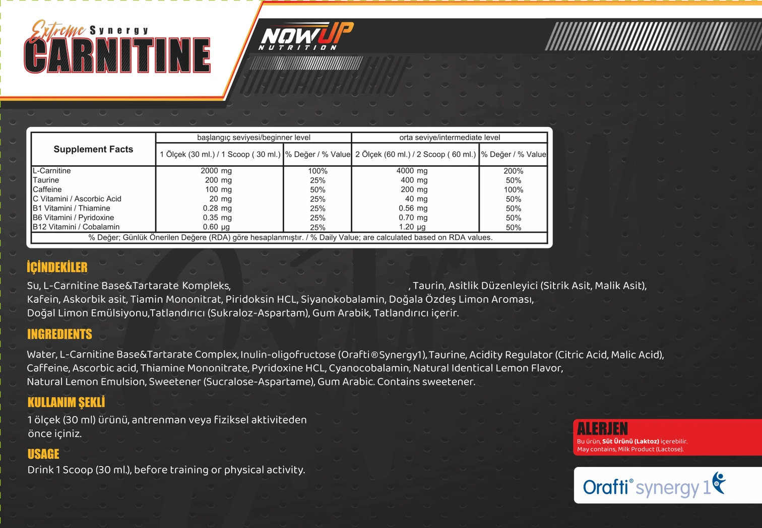 Nowup Nutrition Extreme Synergy L Carnitine 1000 ml