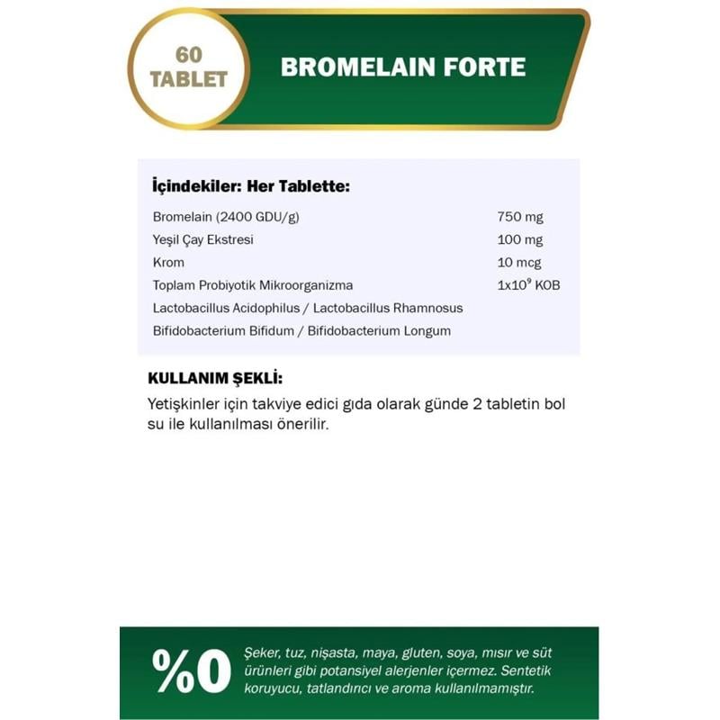 Nutraxin Bromelain Forte 750 mg 60 Tablet
