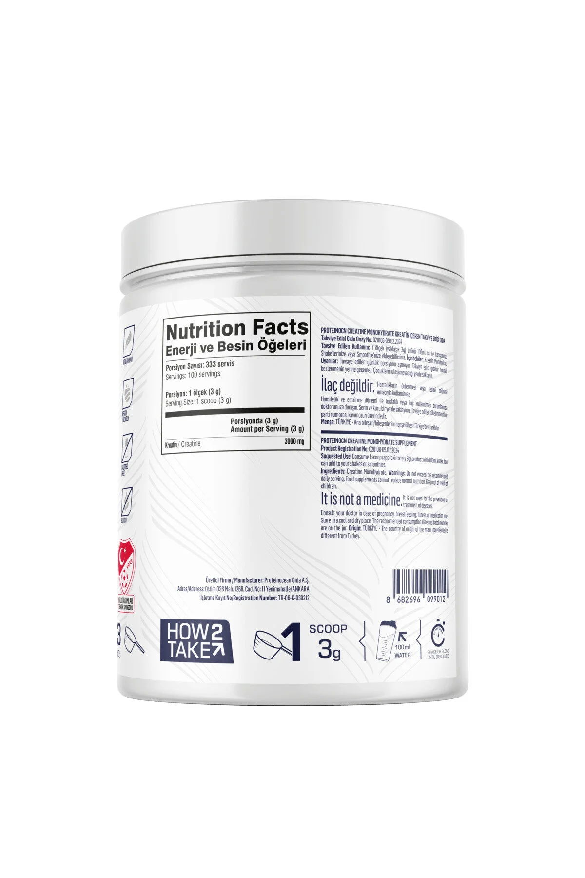 Protein Ocean Creatine Monohydrate 1000 gr