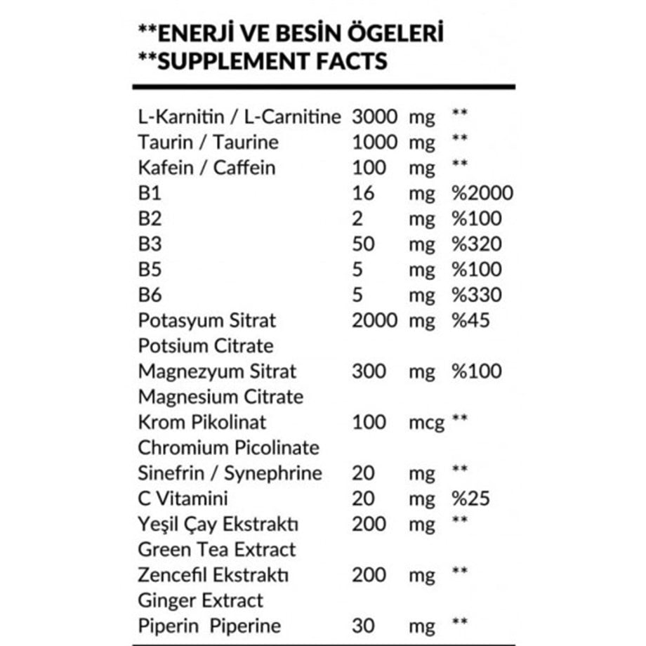 THERMOTECH L CARNİTİNE 3000 MG 1000 ML