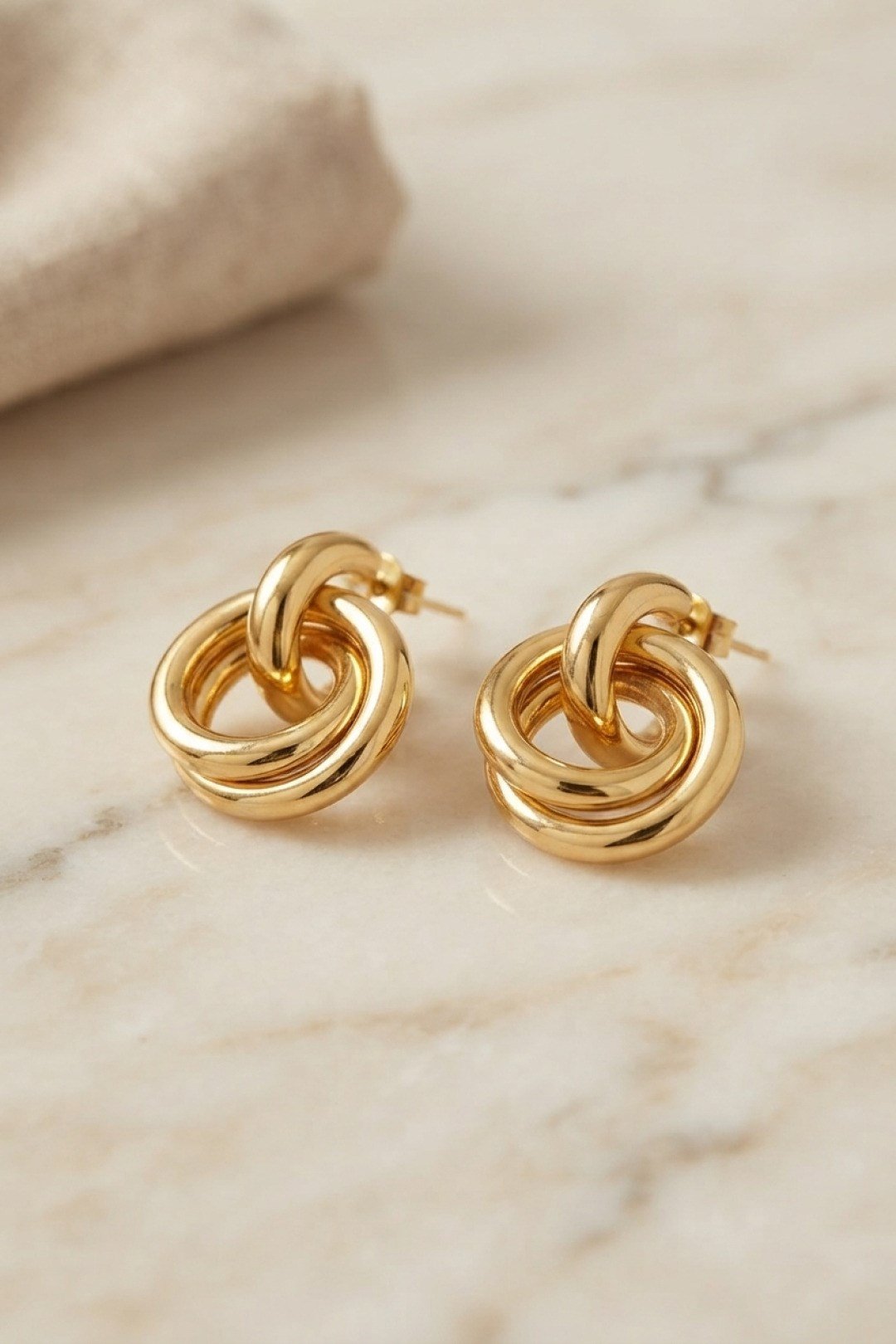 316L Çelik Gold Renk Halka Model Küpe