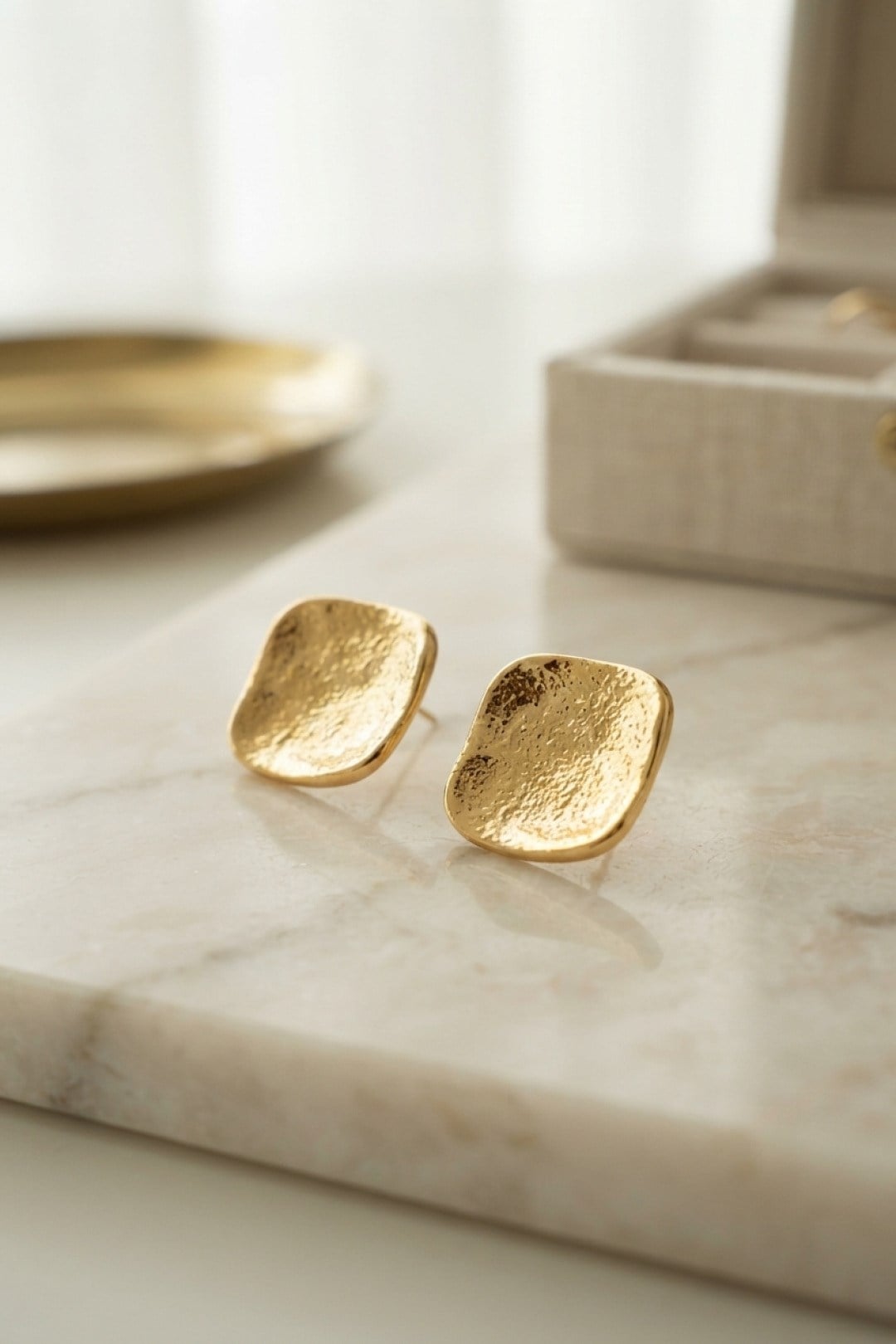 316L Çelik Gold Renk Ters Bombe Model Küpe