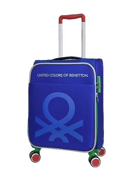 BENETTON BNT 2200 KUMAŞ VALİZ SAKS MAVİ KABİN BOY