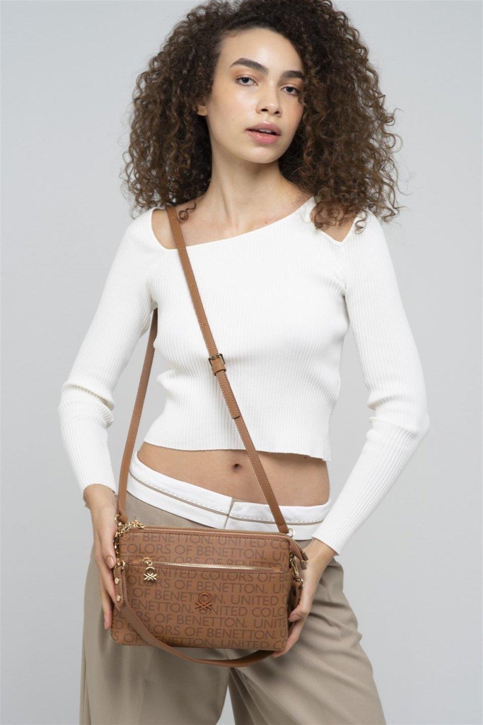 BENETTON BNT 820 CAMEL KADIN ÇANTASI