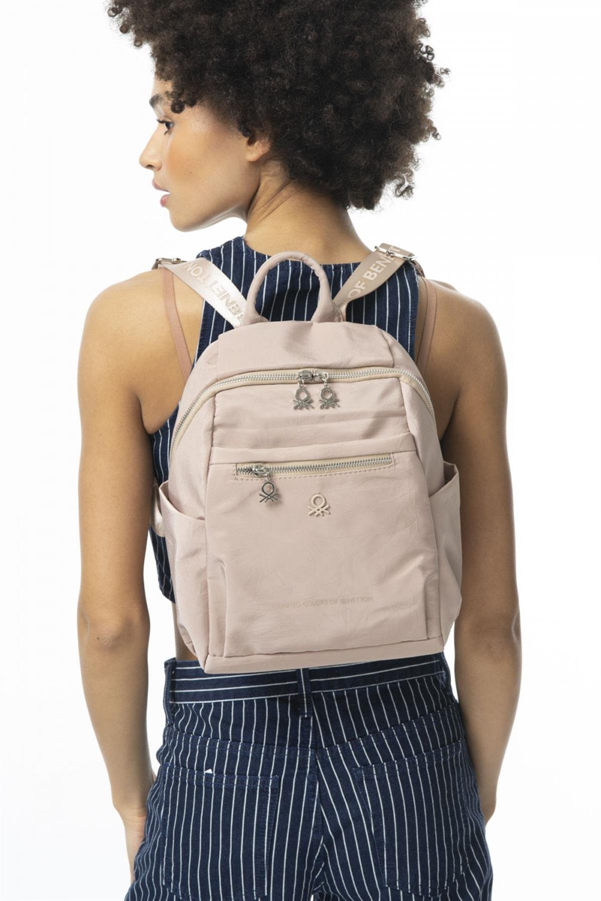 Benetton bnt 893 Kadın Sırt Çantası Bej