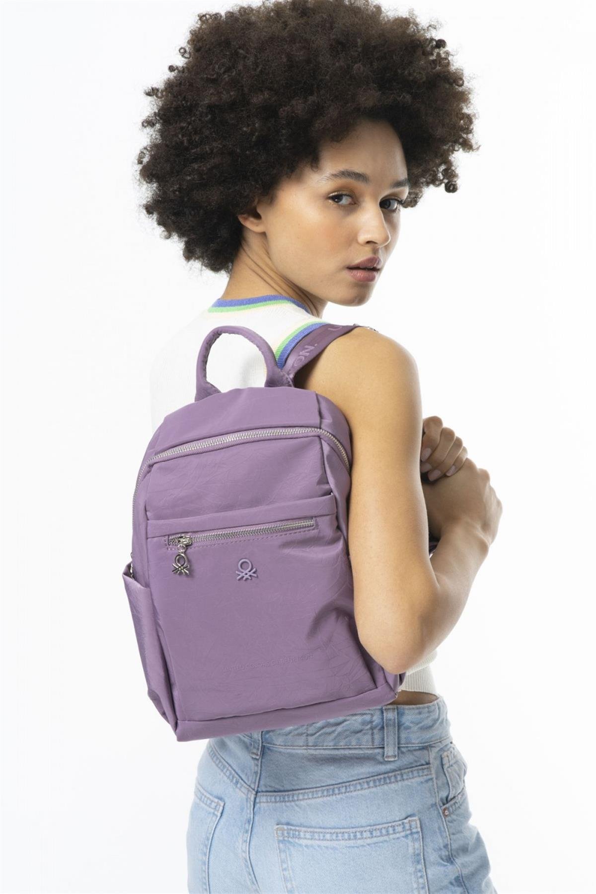 Benetton bnt 893 Kadın Sırt Çantası Lila