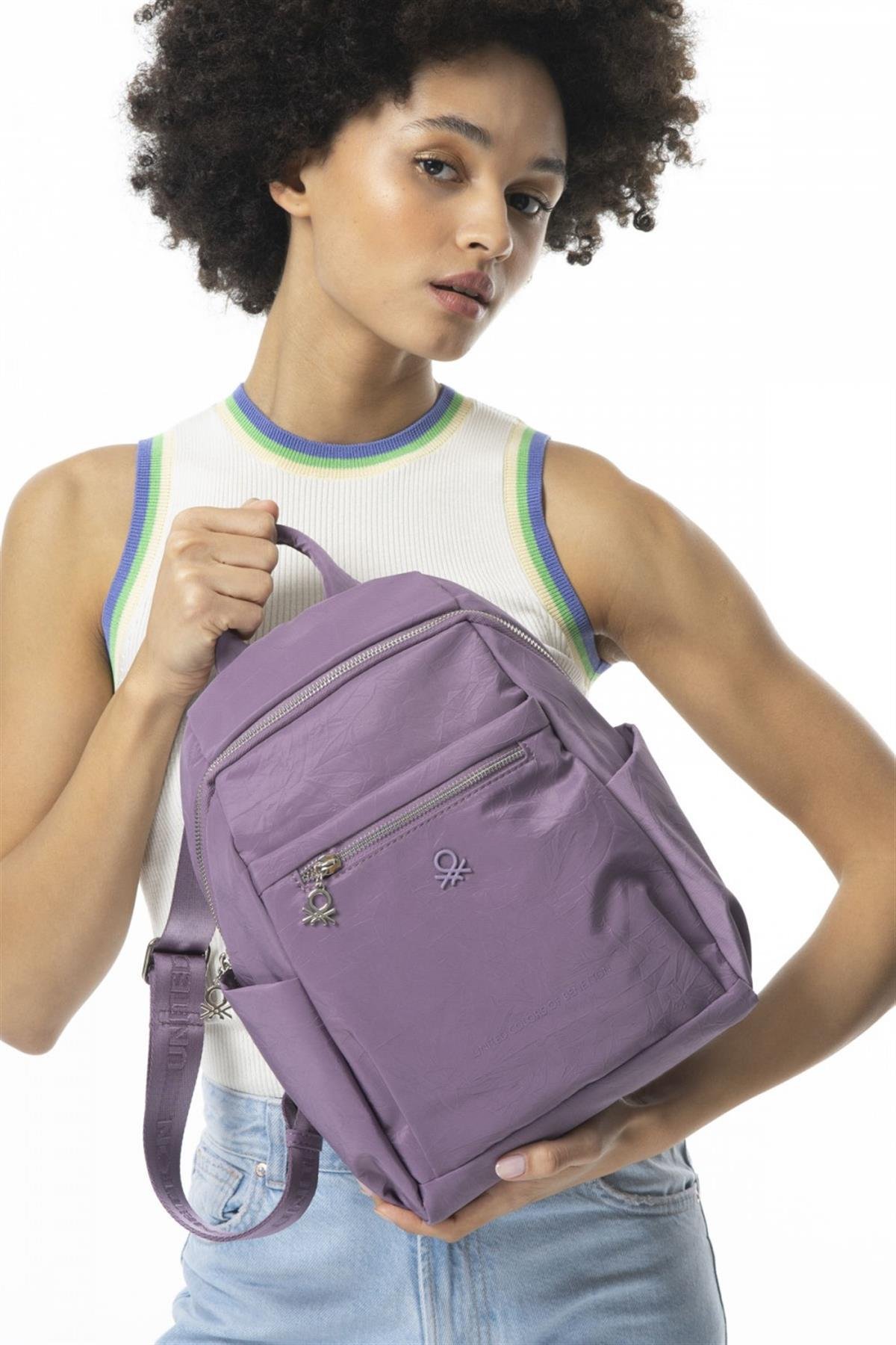 Benetton bnt 893 Kadın Sırt Çantası Lila