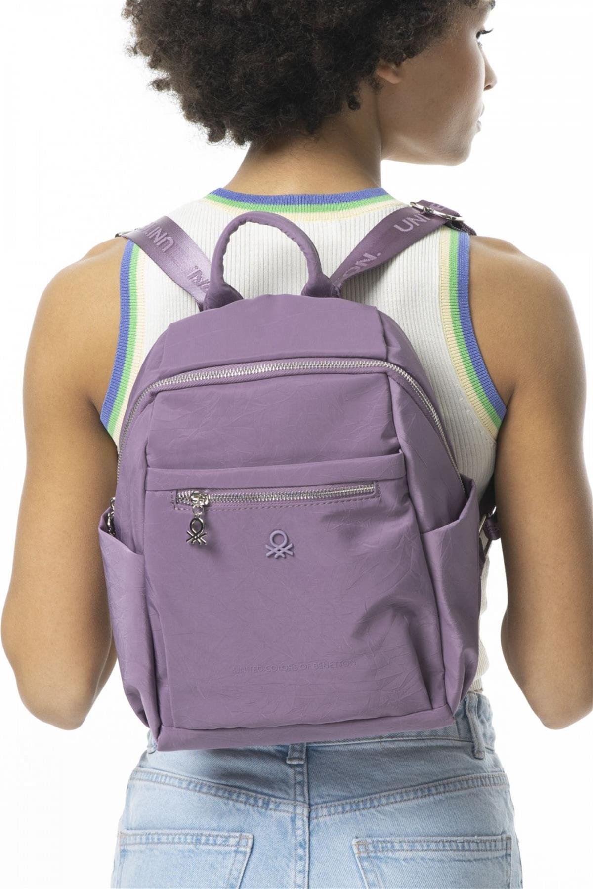 Benetton bnt 893 Kadın Sırt Çantası Lila