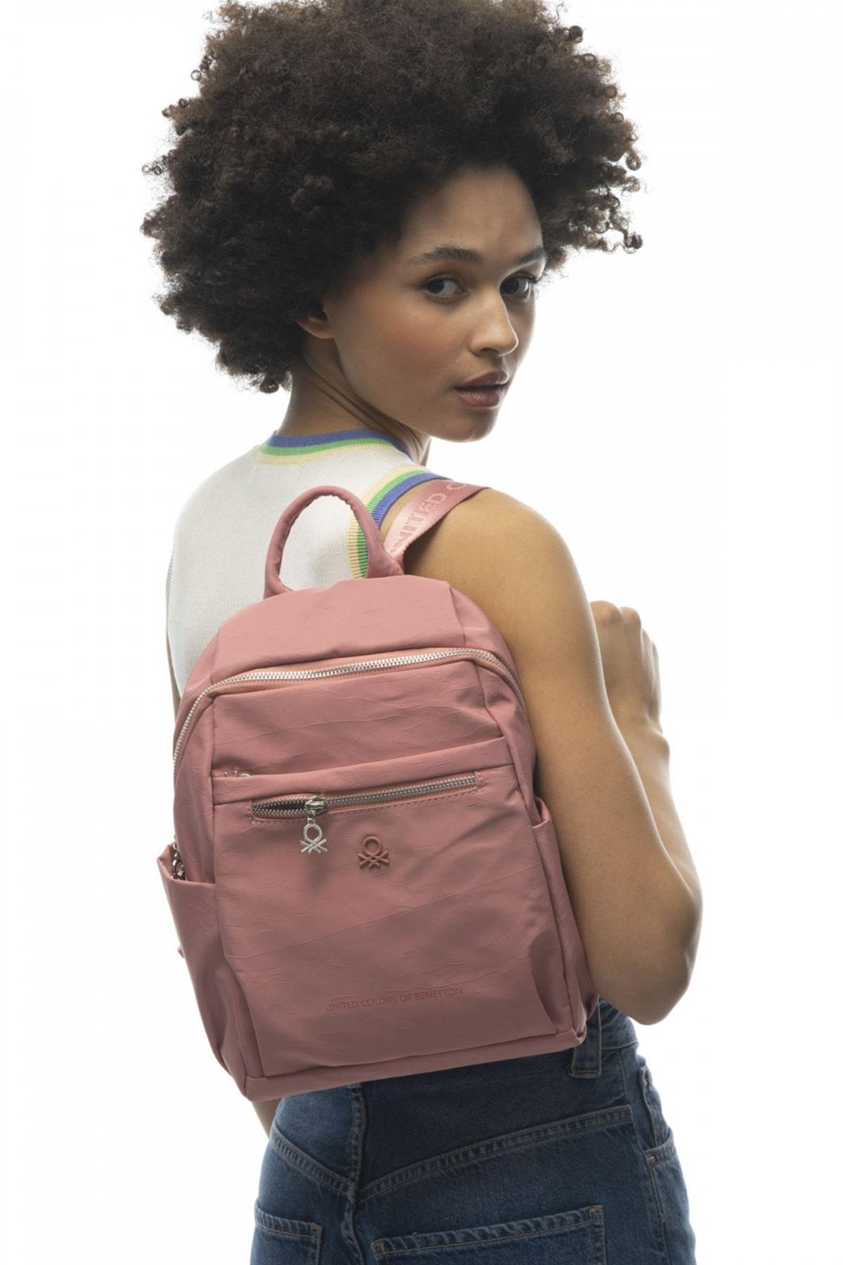 Benetton bnt 893 Kadın Sırt Çantası Pembe