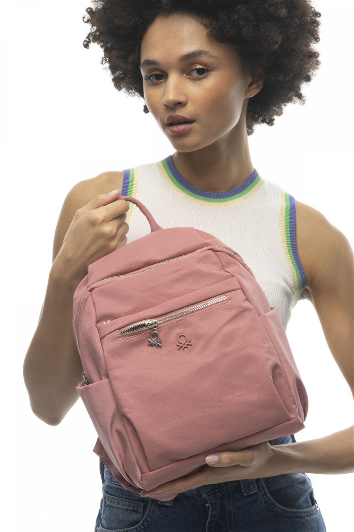 Benetton bnt 893 Kadın Sırt Çantası Pembe