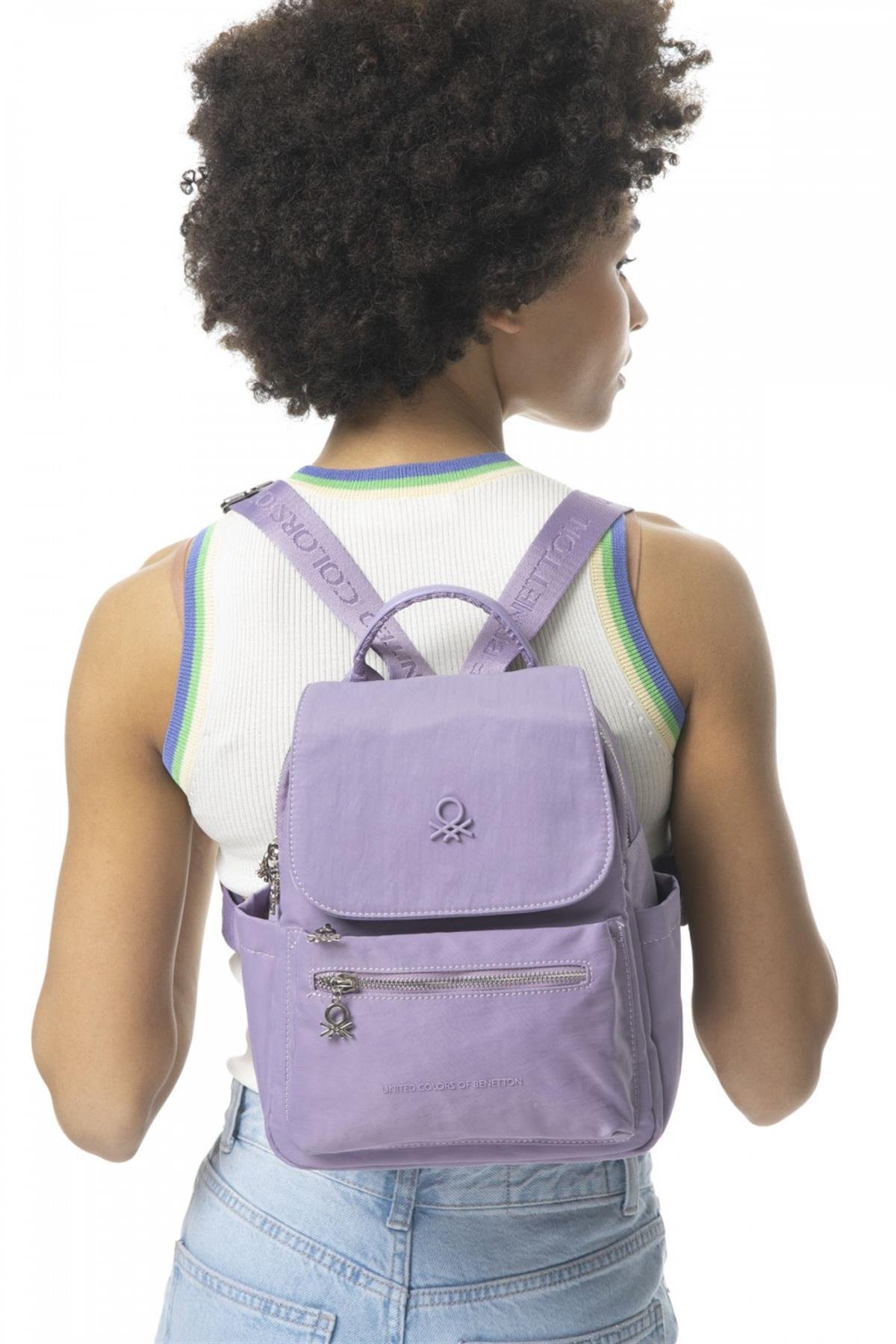 Benetton bnt 908 Kadın Sırt Çantası Lila