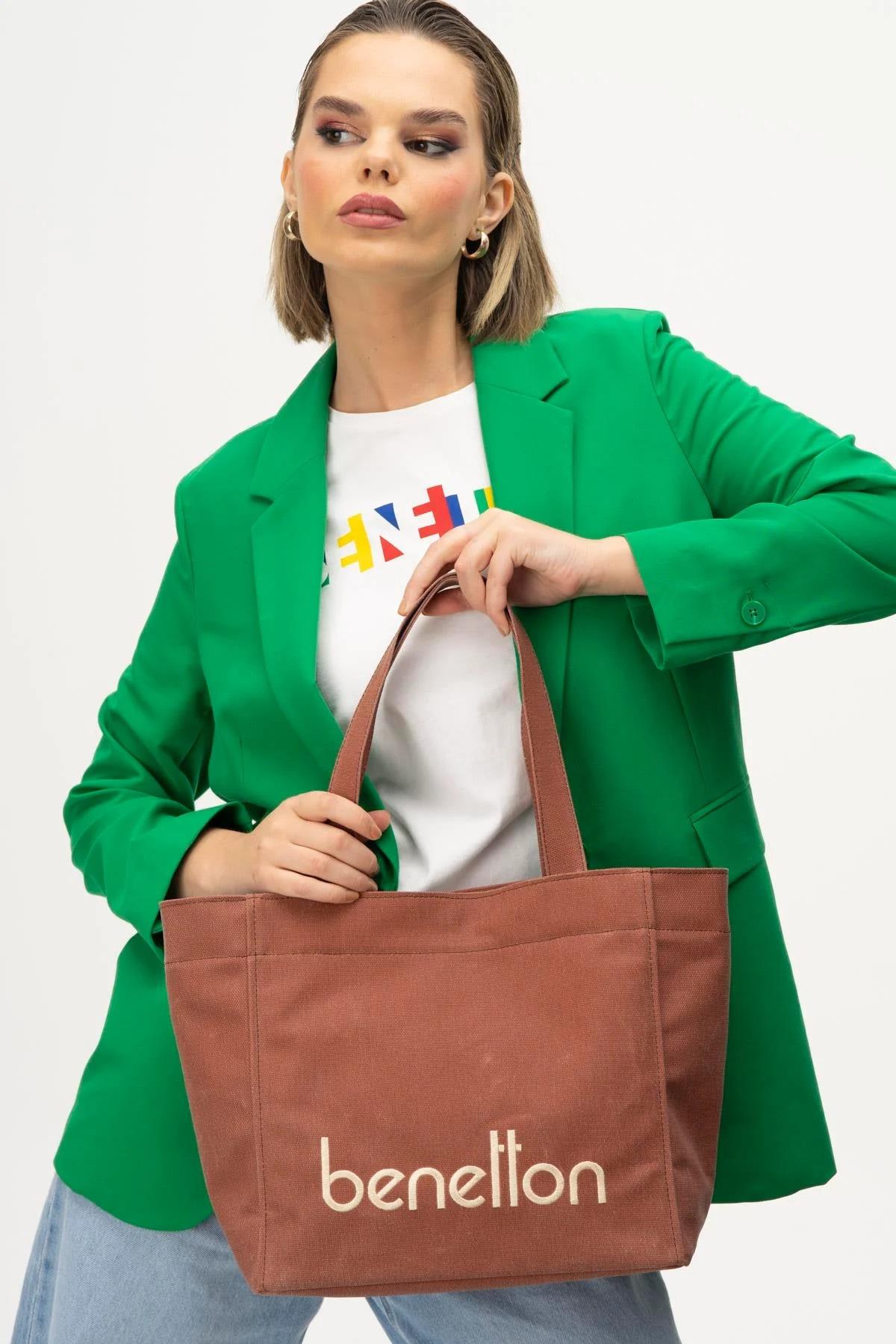 Benetton bnt1163 Kadın Kol Çantası Kremit