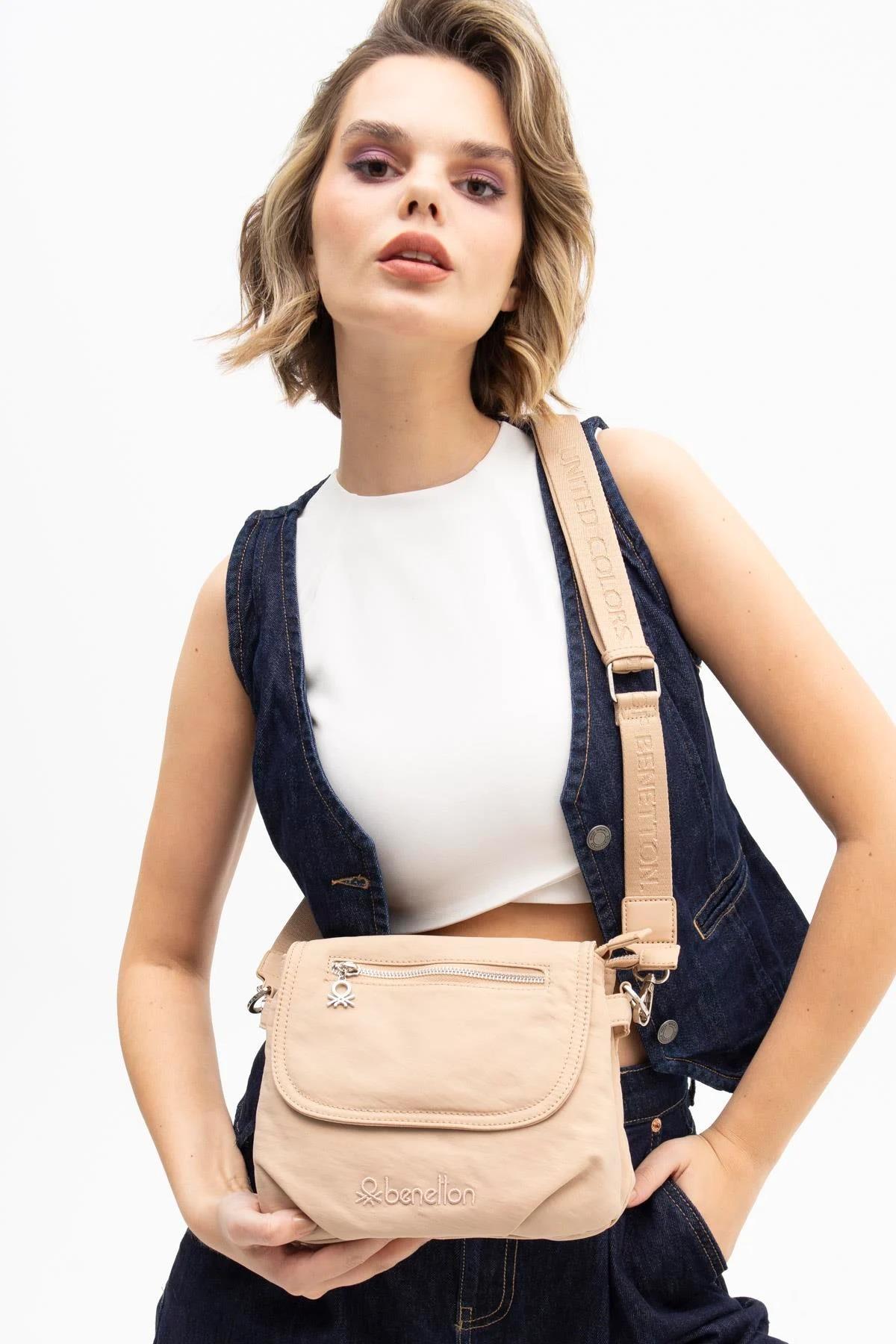 Benetton bnt1254 Kadın Çapraz Çanta Ten