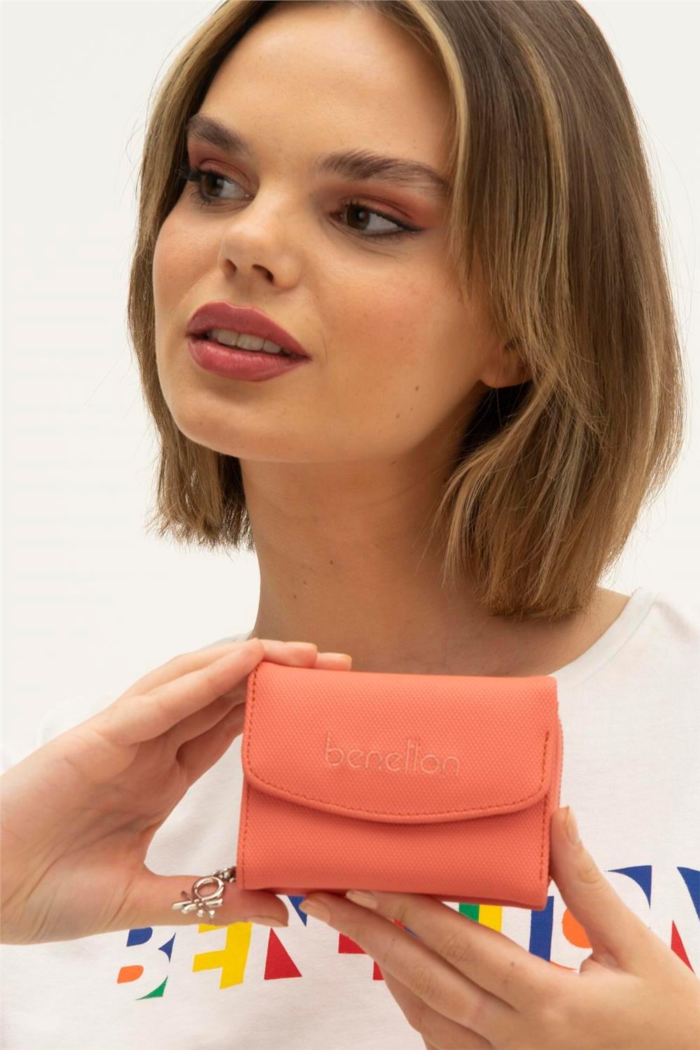 Benetton bnt1299 Kadın Cüzdan Mercan