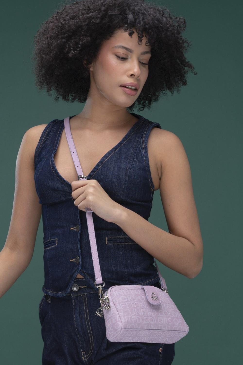 Benetton bnt1320 Kadın Mini Çapraz Çanta Lila