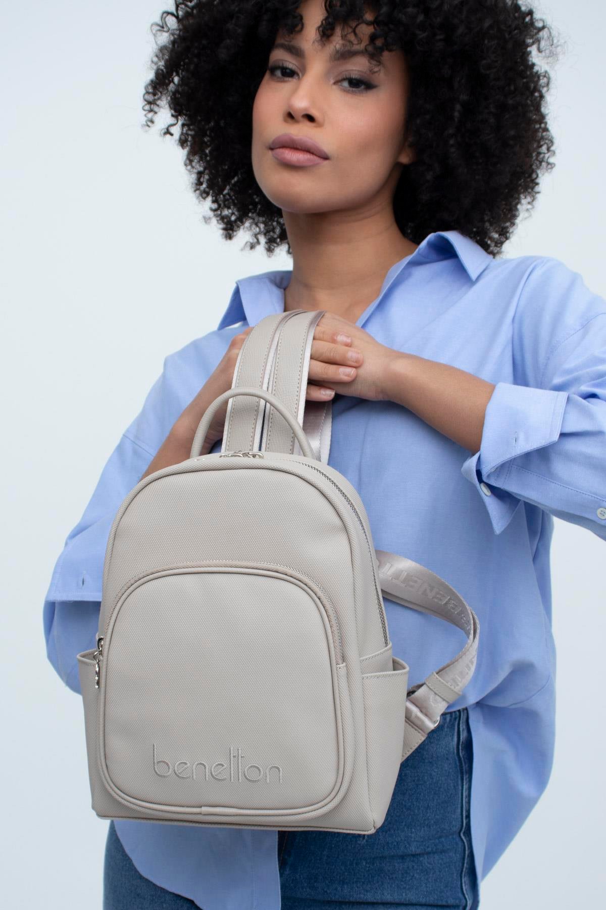 Benetton bnt1337 Kadın Sırt Çantası Taş