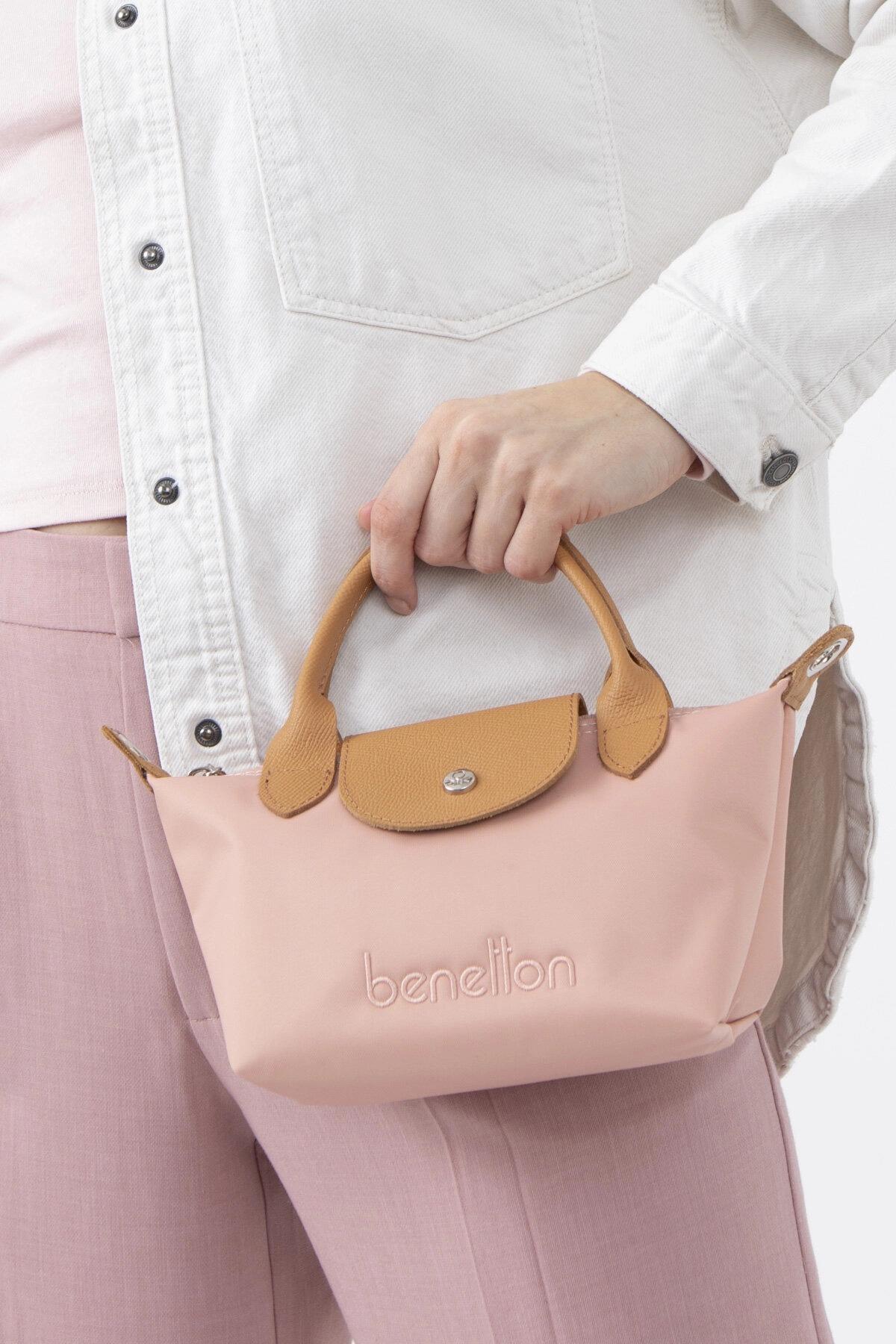Benetton BNT1360 Kadın Kol Çantası Pembe-Camel