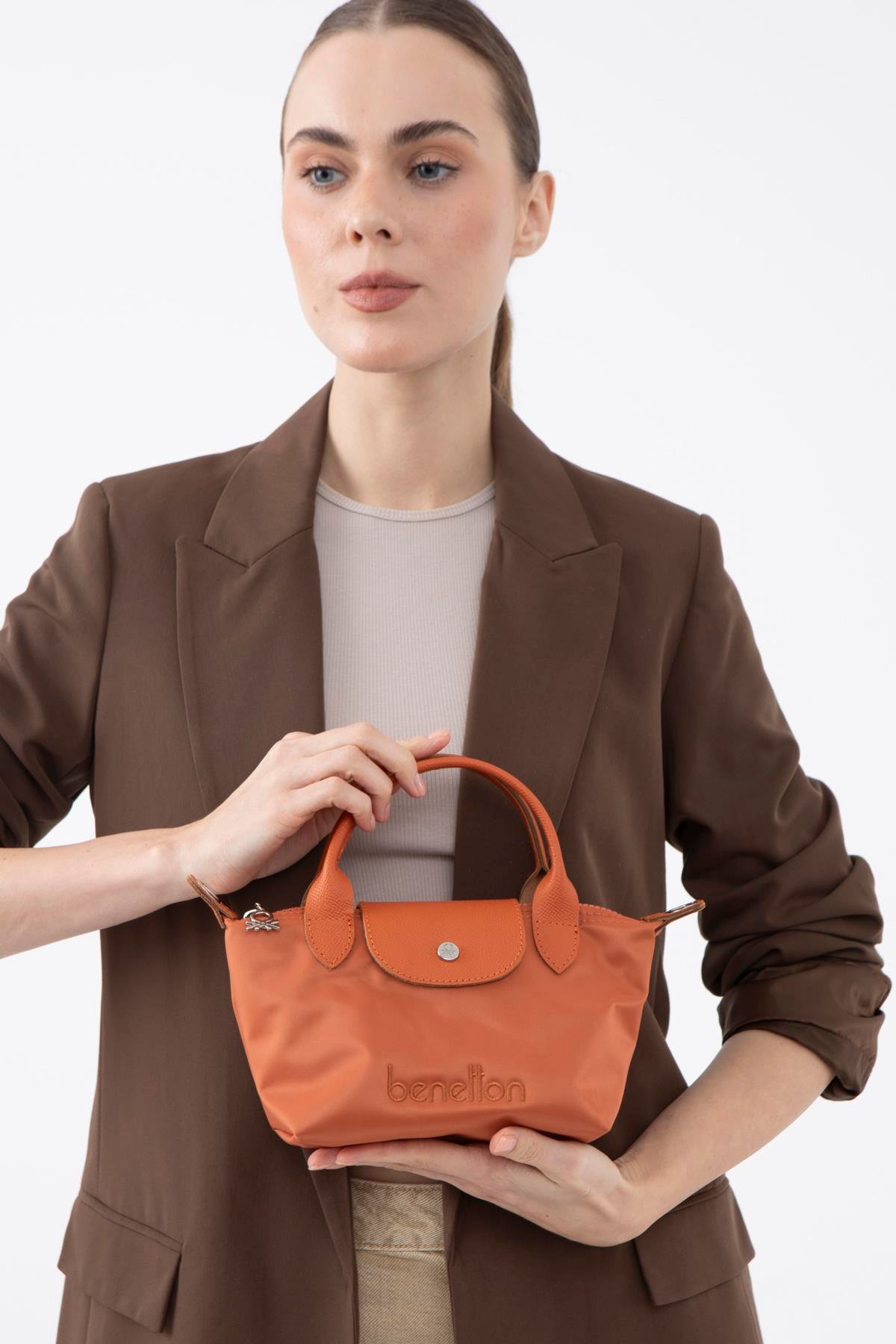 Benetton BNT1360 Kadın Kol Çantası Turuncu