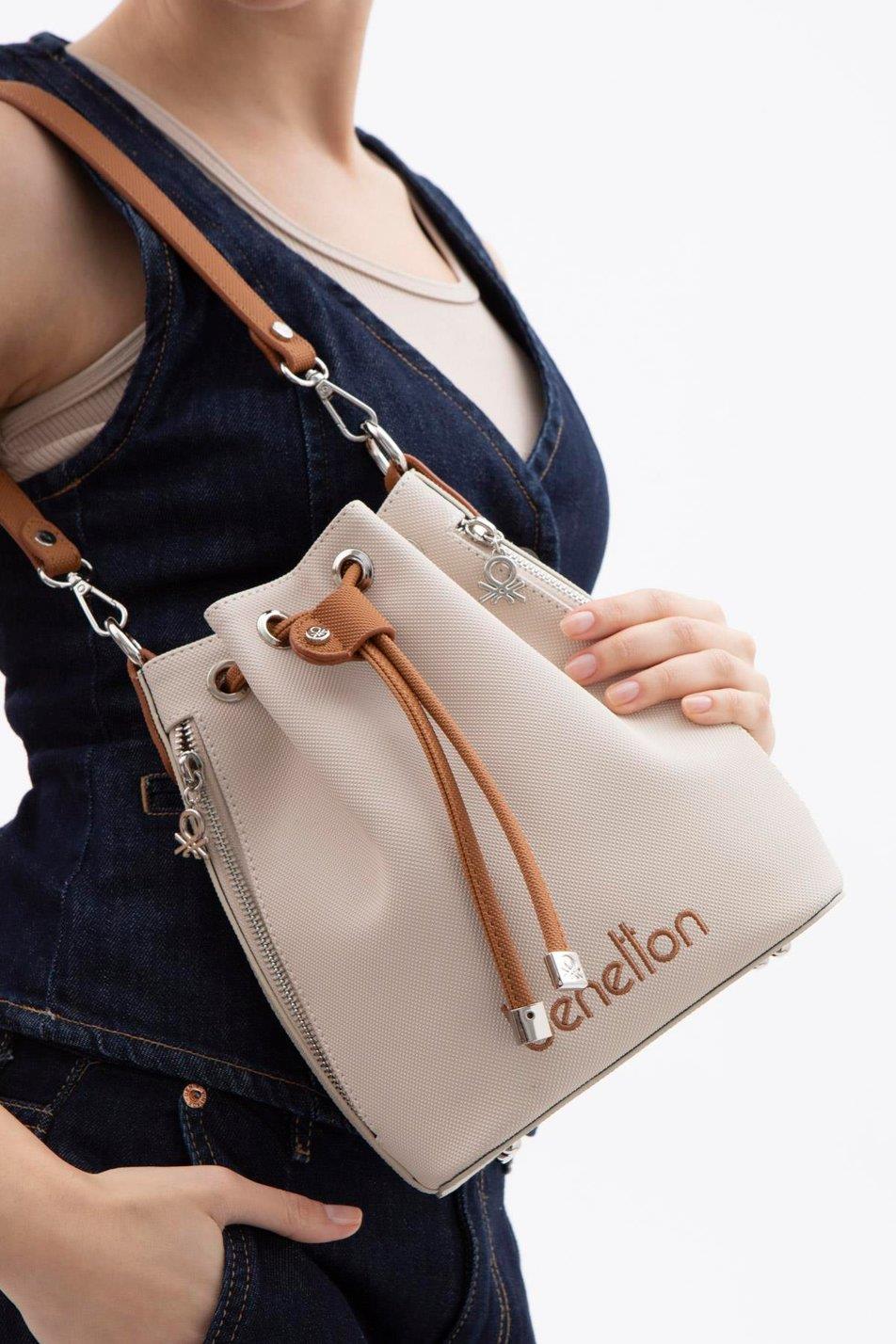 benetton bnt1595 bej-camel kadın çanta
