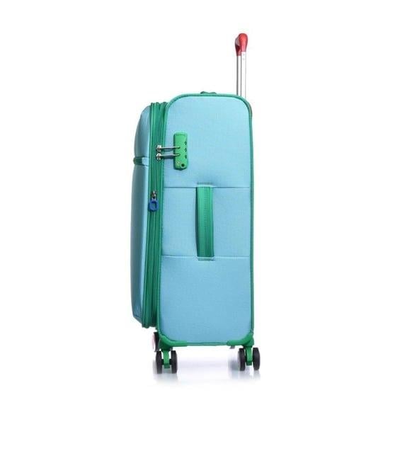 Benetton bnt2100 3lü Kumaş Valiz Seti Turkuaz