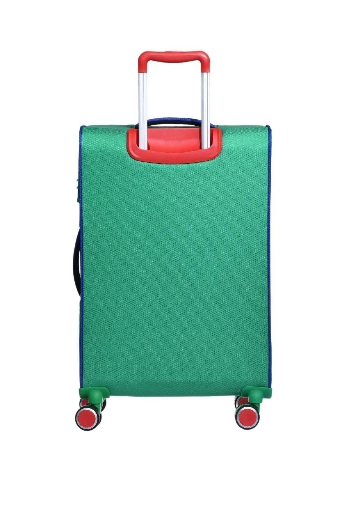 Benetton bnt2100 3lü Kumaş Valiz Seti Yeşil
