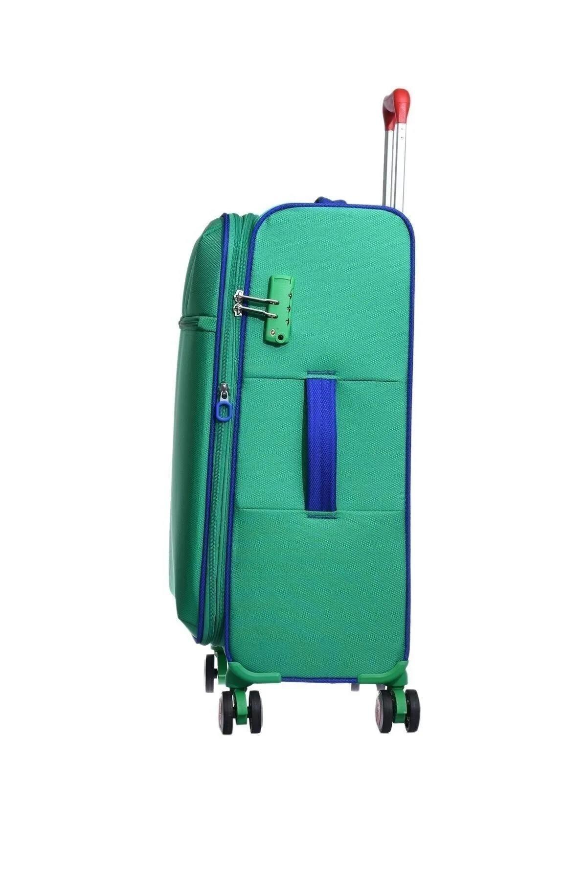 Benetton bnt2100 3lü Kumaş Valiz Seti Yeşil