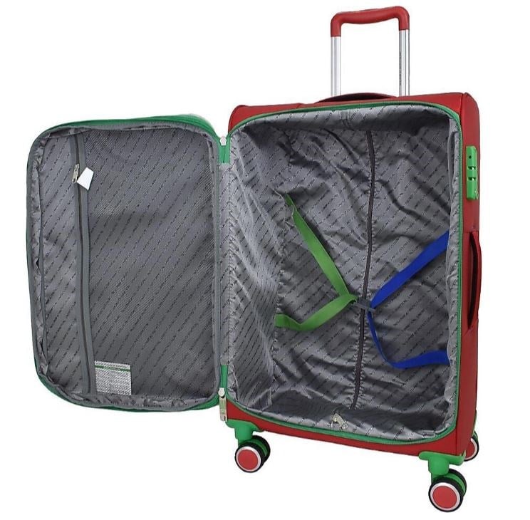 BENETTON BNT2100 KUMAŞ VALİZ KIRMIZI 3 LÜ SET