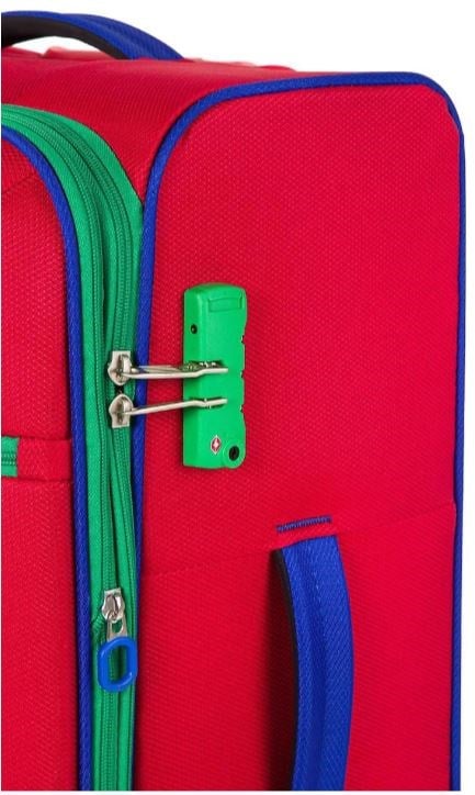 BENETTON BNT2100 KUMAŞ VALİZ KIRMIZI BÜYÜK BOY