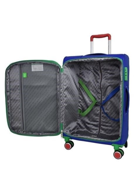 BENETTON BNT2100 KUMAŞ VALİZ SAKS MAVİ KABİN BOY
