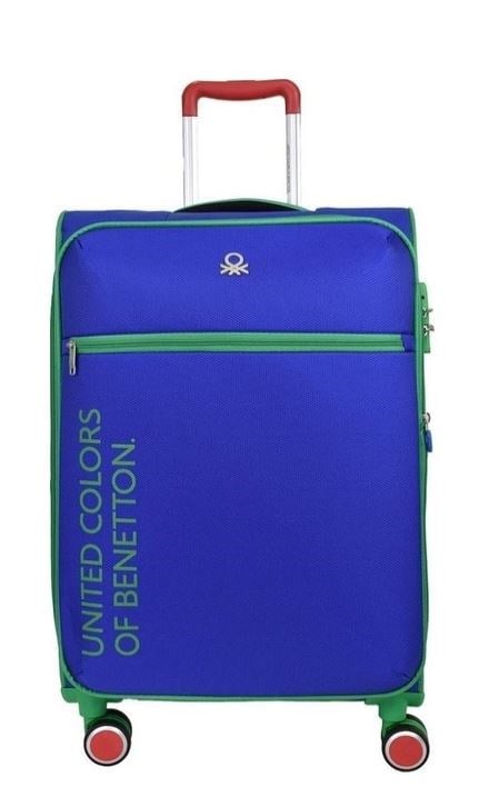 BENETTON BNT2100 KUMAŞ VALİZ SAKS MAVİ BÜYÜK BOY
