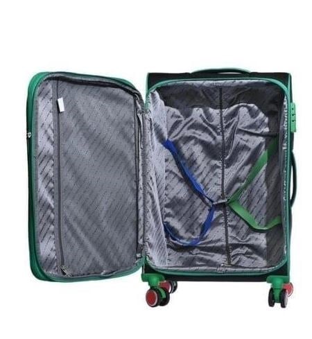 BENETTON BNT2100 KUMAŞ VALİZ  SİYAH 3 LÜ SET