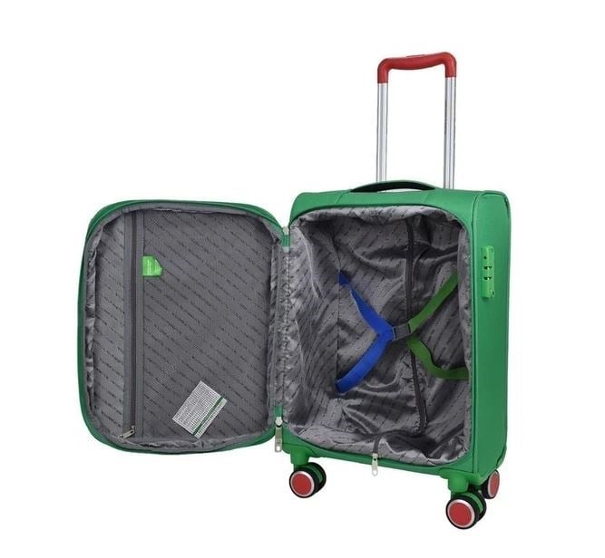 BENETTON BNT2100 KUMAŞ VALİZ YEŞİL KABİN BOY