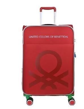 BENETTON BNT2200 KUMAŞ VALİZ KIRMIZI ORTA BOY
